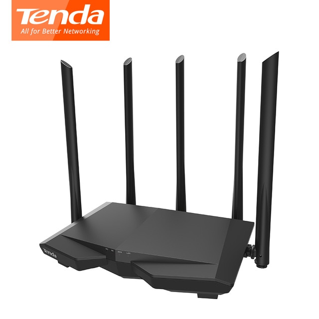 Tenda AC7 Беспроводной Wi-Fi Маршрутизаторы 1200 м 5 * 6dbi антенны с высоким коэффициентом усиления 11AC 2,4 ГГц/5,0 ГГц Wi-Fi ретранслятор, 1 * WAN + 3 * LAN Smart APP управление